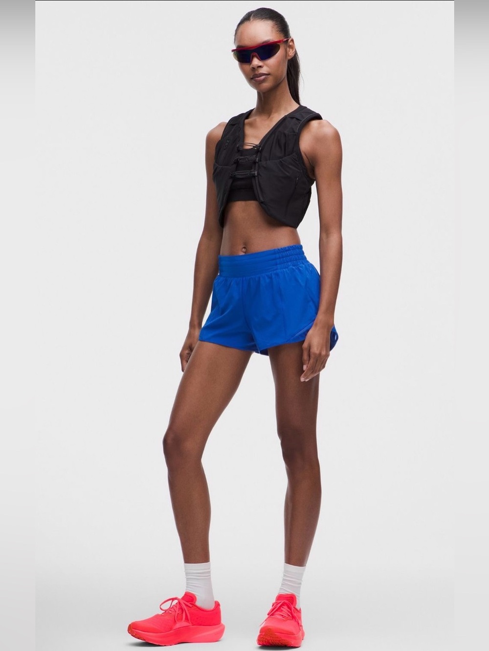 NWT  Lululemon Hotty Hot High-Rise Lined Shorts 2.5’  beach ball blue sz 6